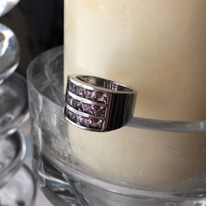 Sterling and amethyst-colored ring